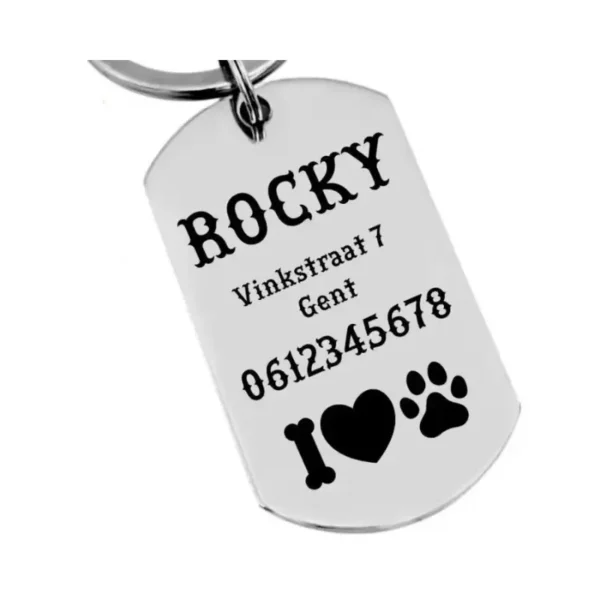 Goede hondenpenning - Naam Tag hond graveren