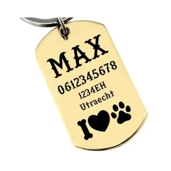 Goede hondenpenning - Naam Tag hond graveren
